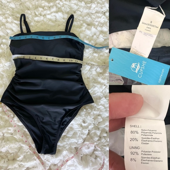 NWT Women's Shirred Strappy Cutout One Piece Swimsuit SIZE SMALL - Picture 16 of 16